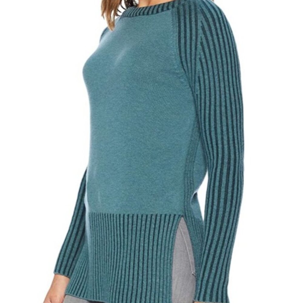 Smartwool Women's Heather Green Ripple Creek Tunic Ribbed Sweater Sz XS